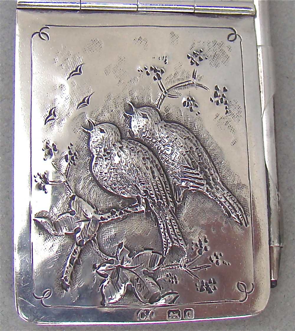 edwardian silver aide memoire by colen cheshire chester 1903