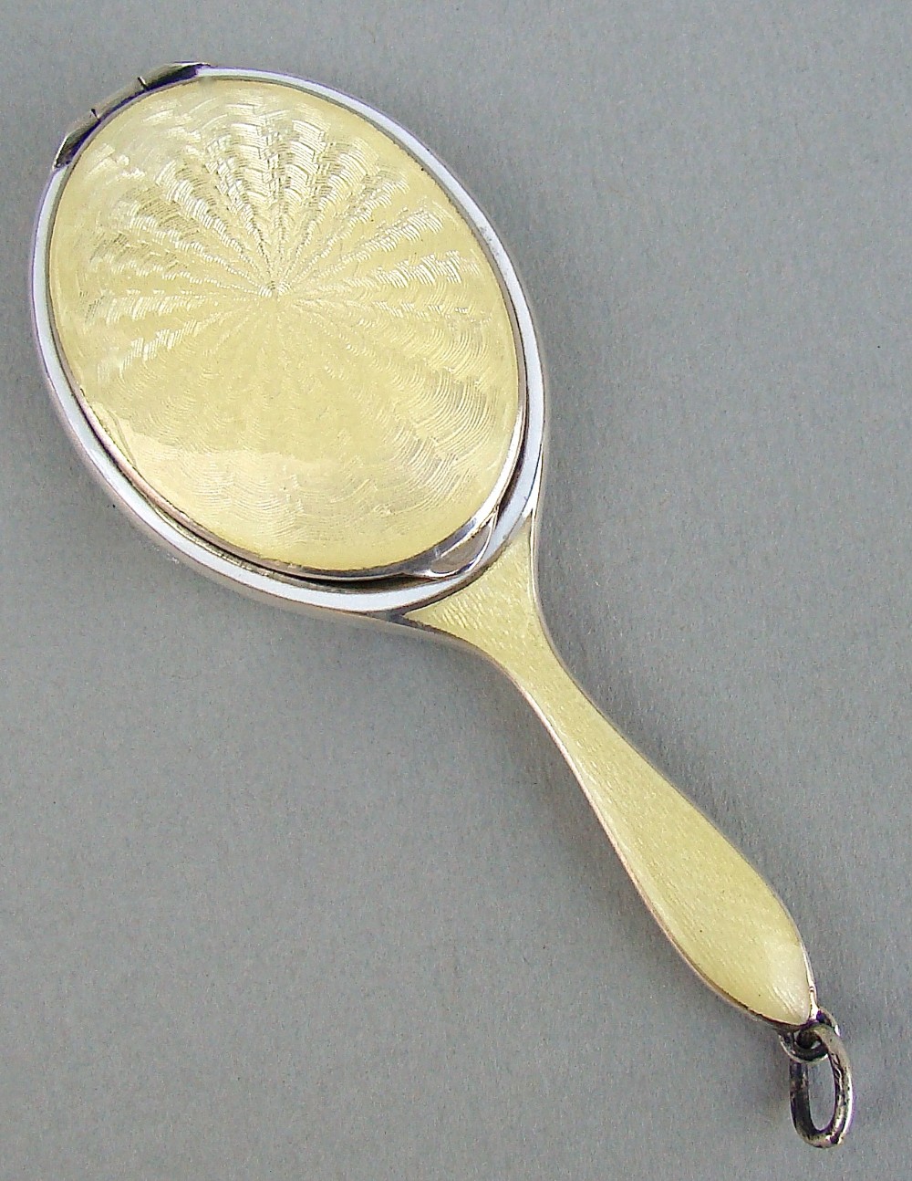 art deco continental silver enamel purse mirror powder compact circa 1930
