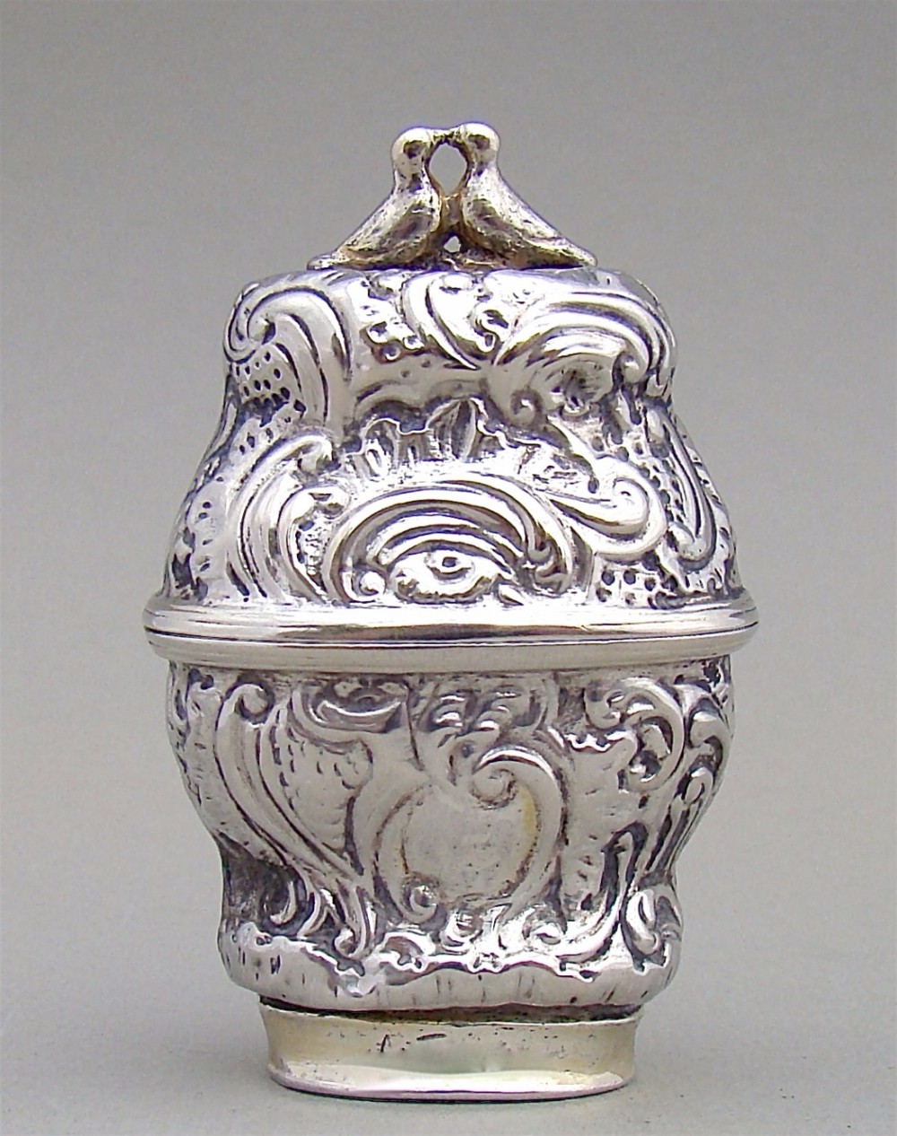18th c danish rococo silver hovedvandsaeg marriage spice box circa 1760