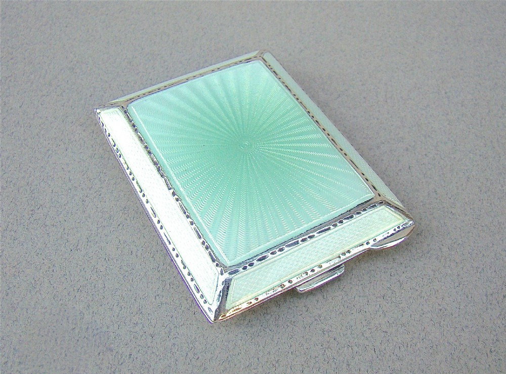 george vi silver guilloche enamel match box case by walker hall chester 1939