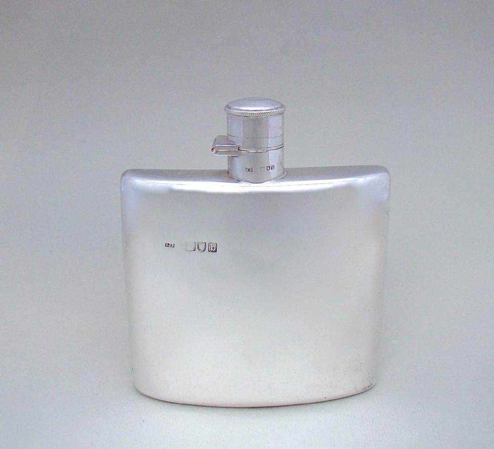 victorian silver whisky flask by cyril james frost london 1897