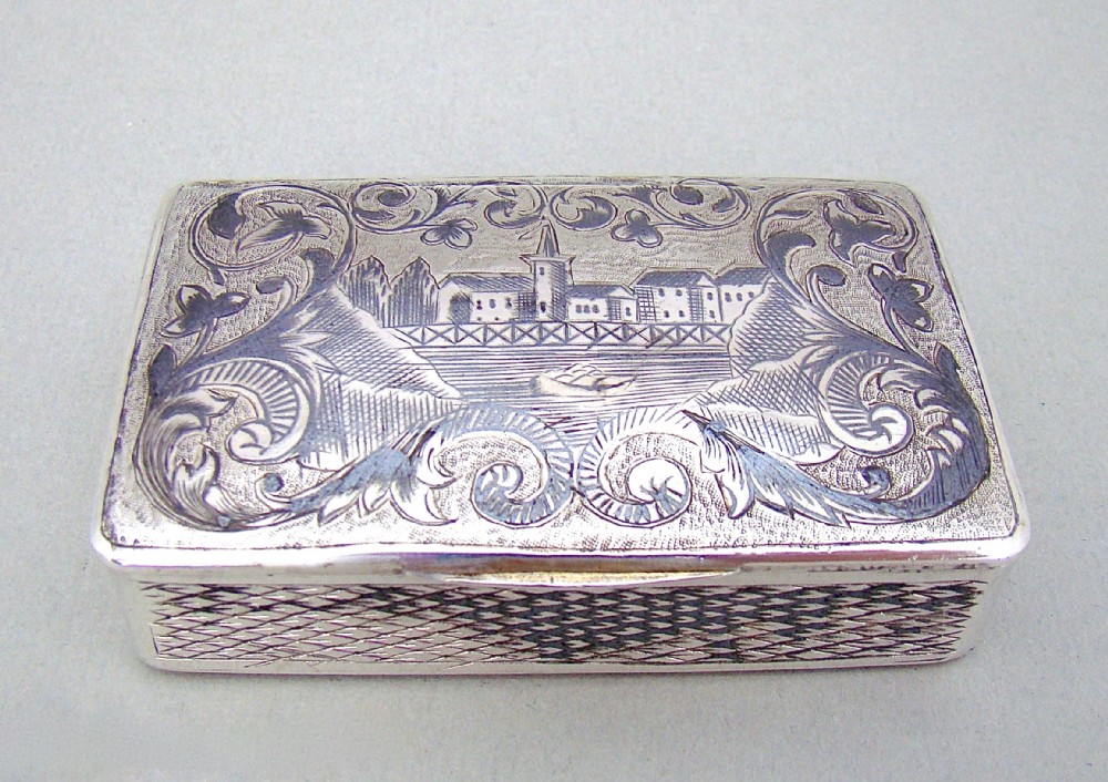 russian silver and niello enamel snuff box by alexander fuld moscow circa 1880