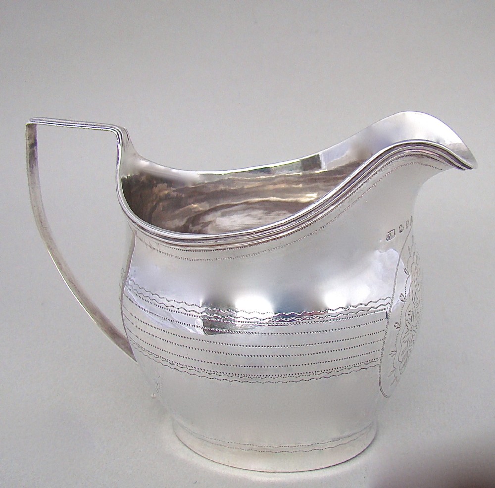 georgian silver cream jug by john merry london 1805