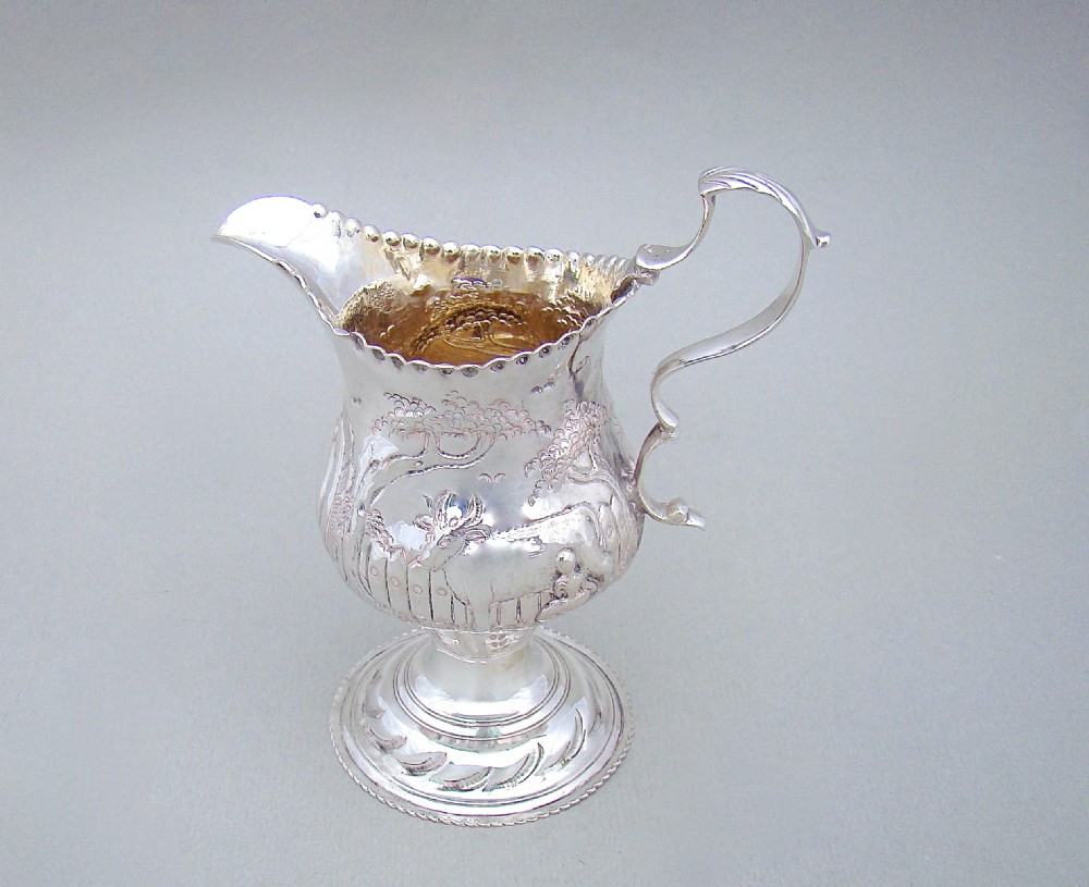 georgian silver cream jug london 1776