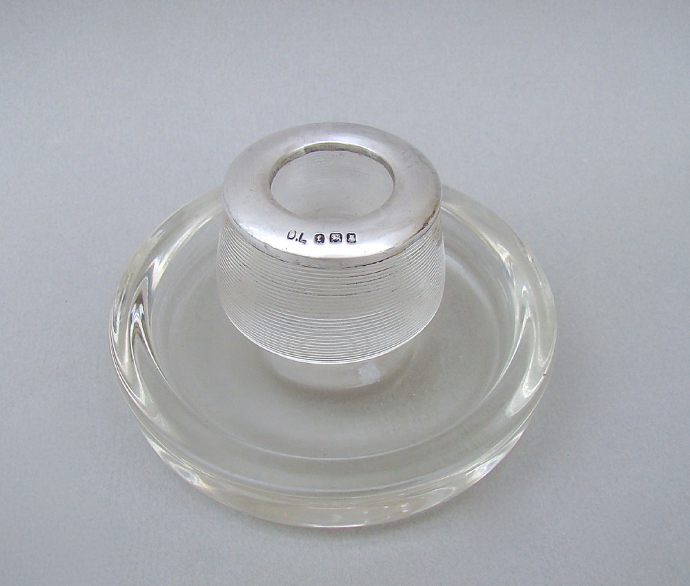 unusual art deco silver mounted match striker by schindler co london 1921