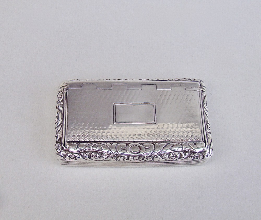 georgian silver snuff box by thomas william simpson birmingham 1824