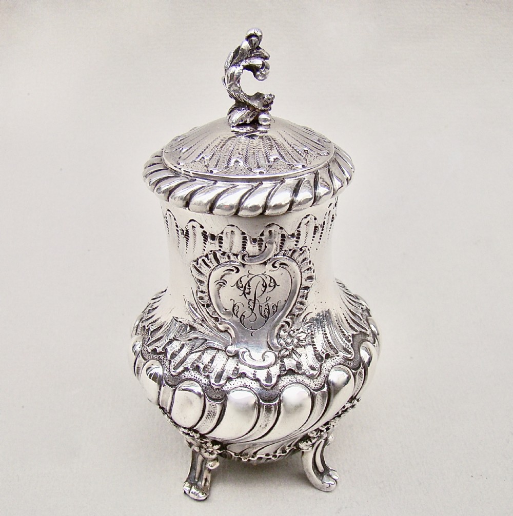 19th century french silver pepper grinder by albert beaufort paris circa 1885