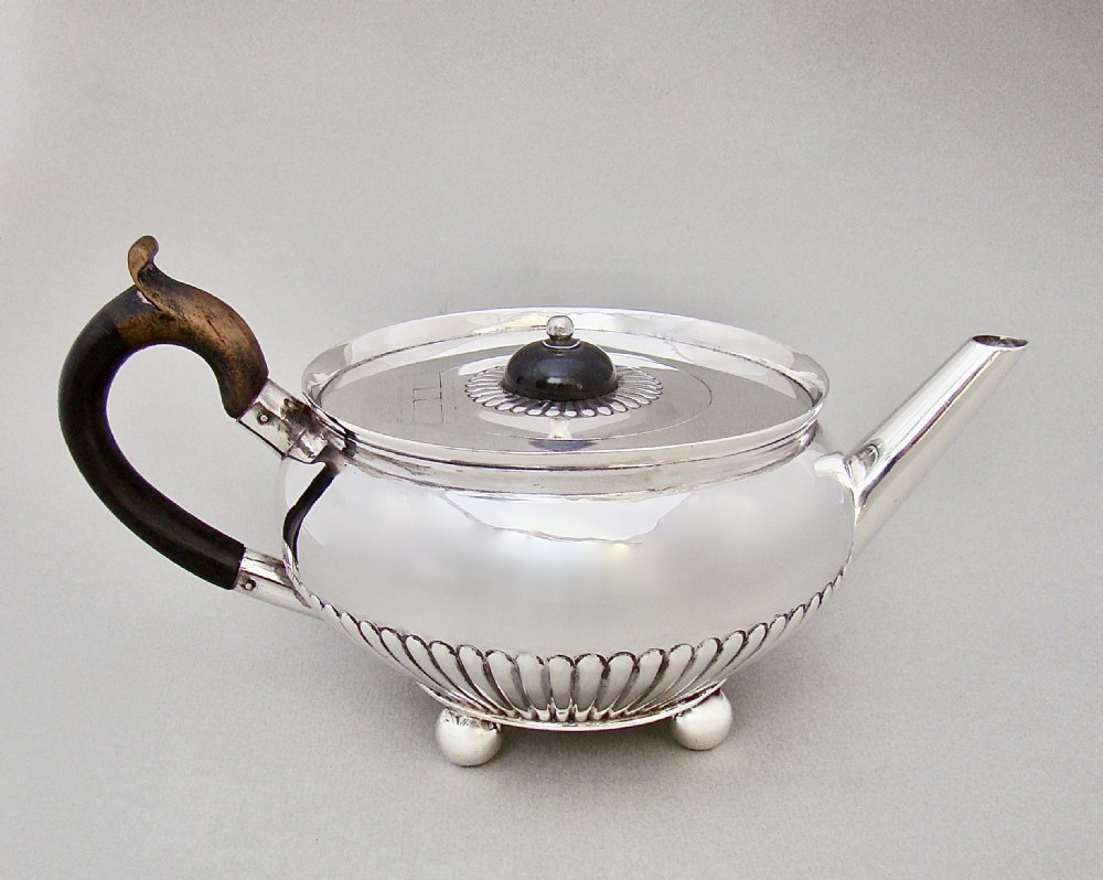 gorgeous victorian silver teapot by holland slater london 1880