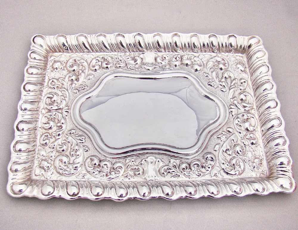 exquisite edwardian silver dressing table tray by williams ltd birmingham 1906