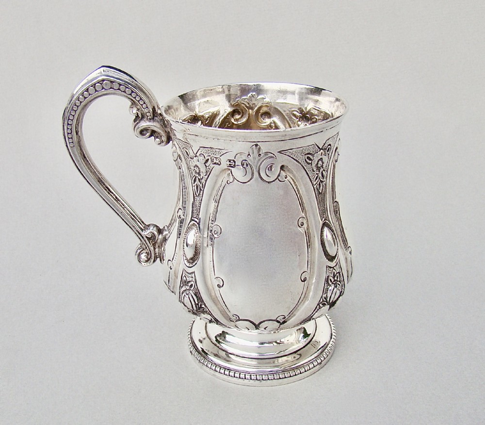 victorian silver christening mug by thomas prime son birmingham 1868