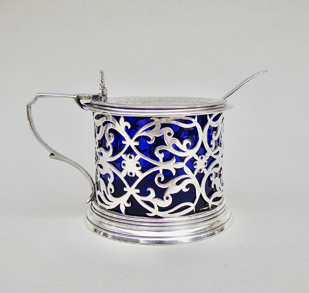 fabulous early victorian silver mustard pot by william smily london 1847