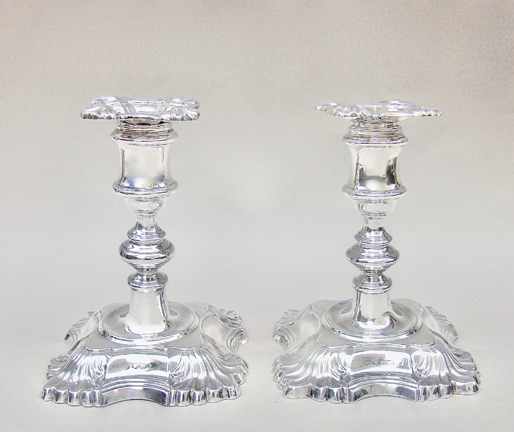 fabulous pair of georgian revival sterling silver candlesticks by william hutton sons sheffield 1938