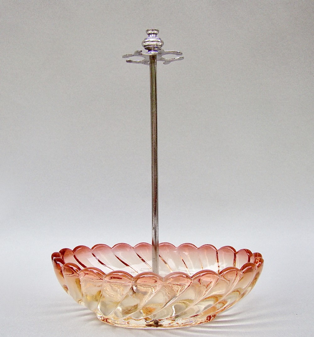 rare french baccarat bamboo pattern rose teinte holder bamboo pattern circa 1890