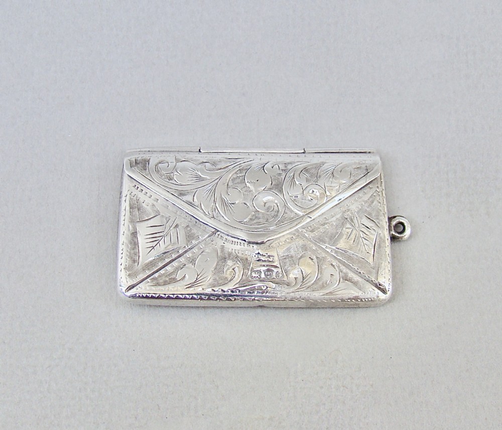 delightful edwardian silver double stamp case by albert ernest jenkins chester 1906