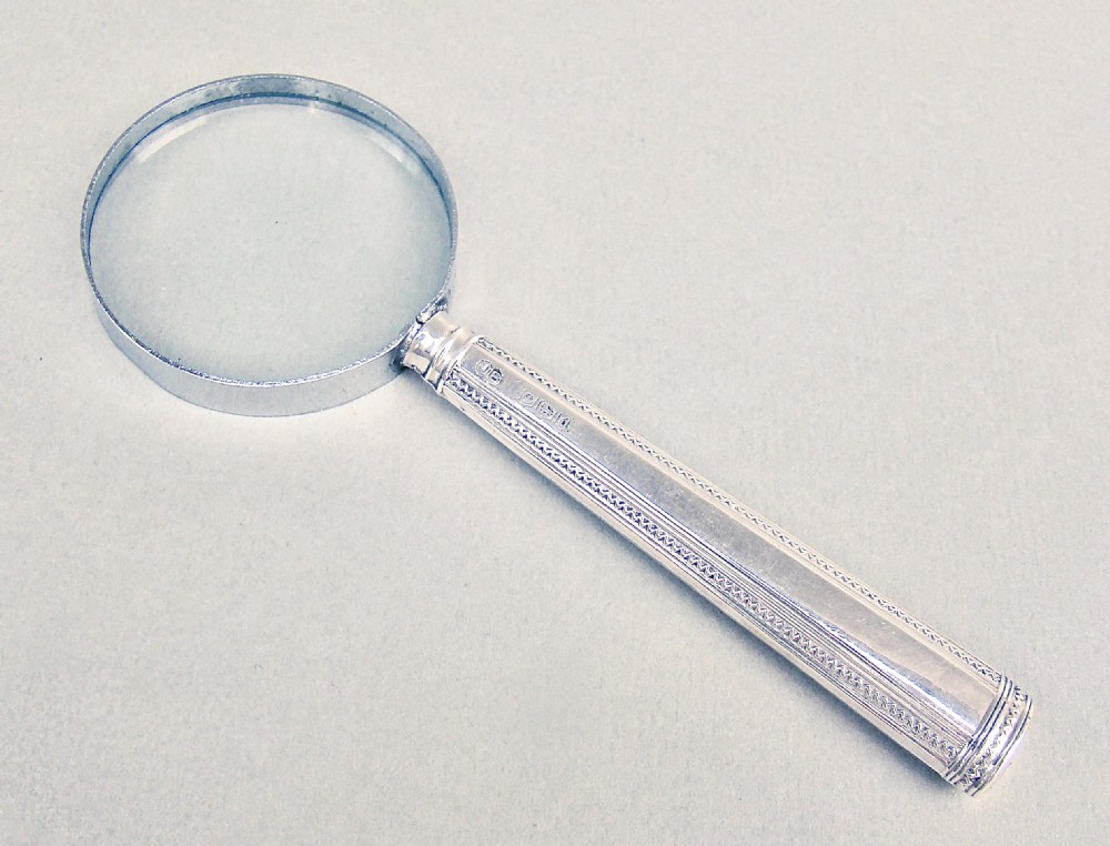 small george v silver magnifying glass by john biggin sheffield 1921