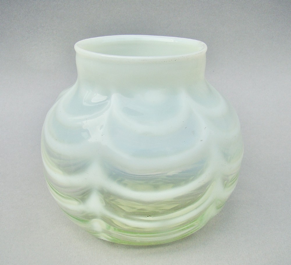 beautitul victorian vaseline glass specimen vase circa 1890