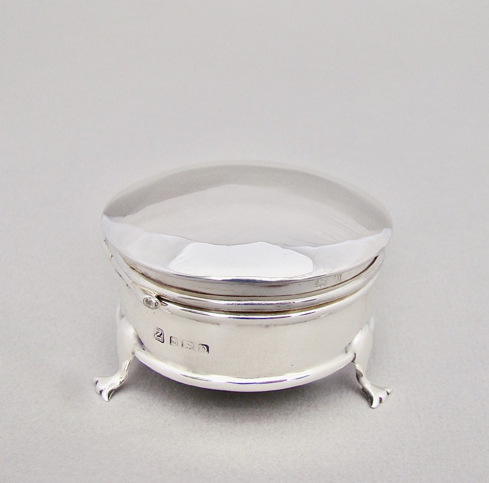 george v silver jewellery box by aj zimmerman birmingham 1913