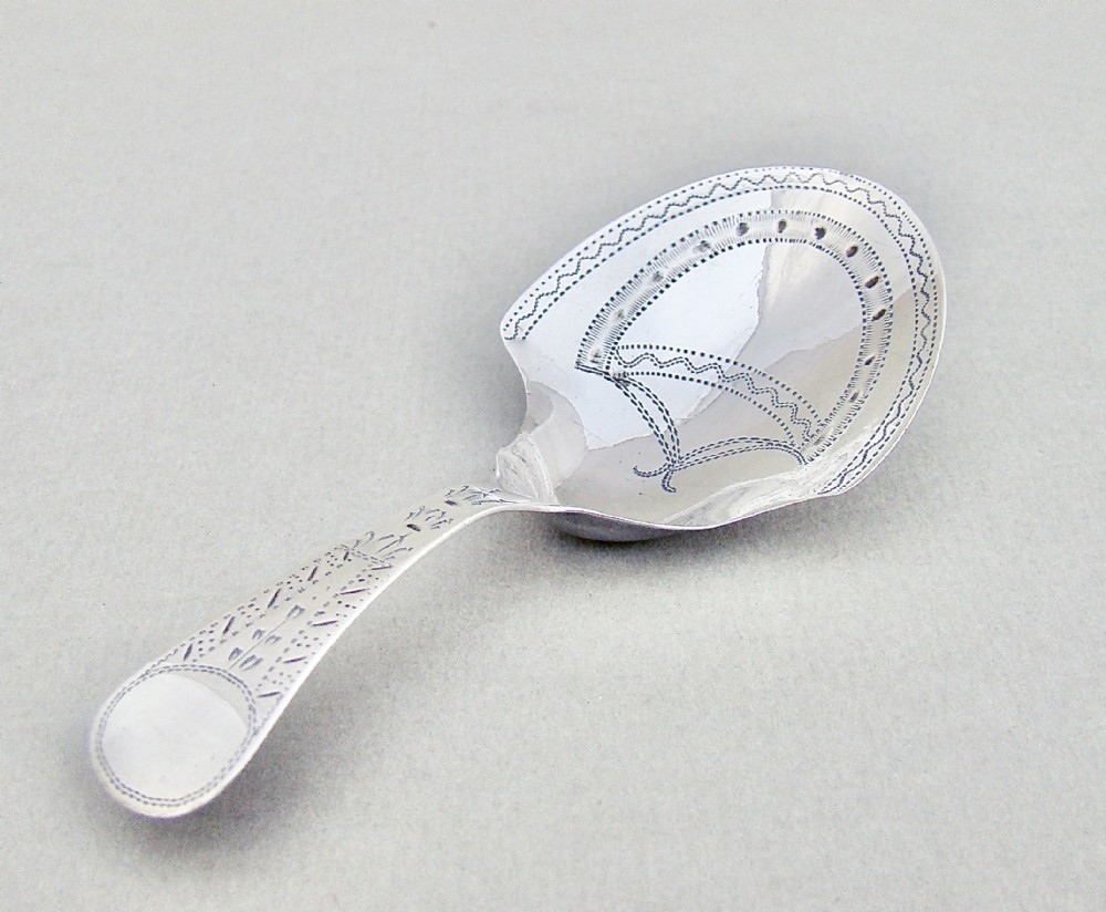 exquisite georgian silver caddy spoon by joseph taylor birmingham 1781