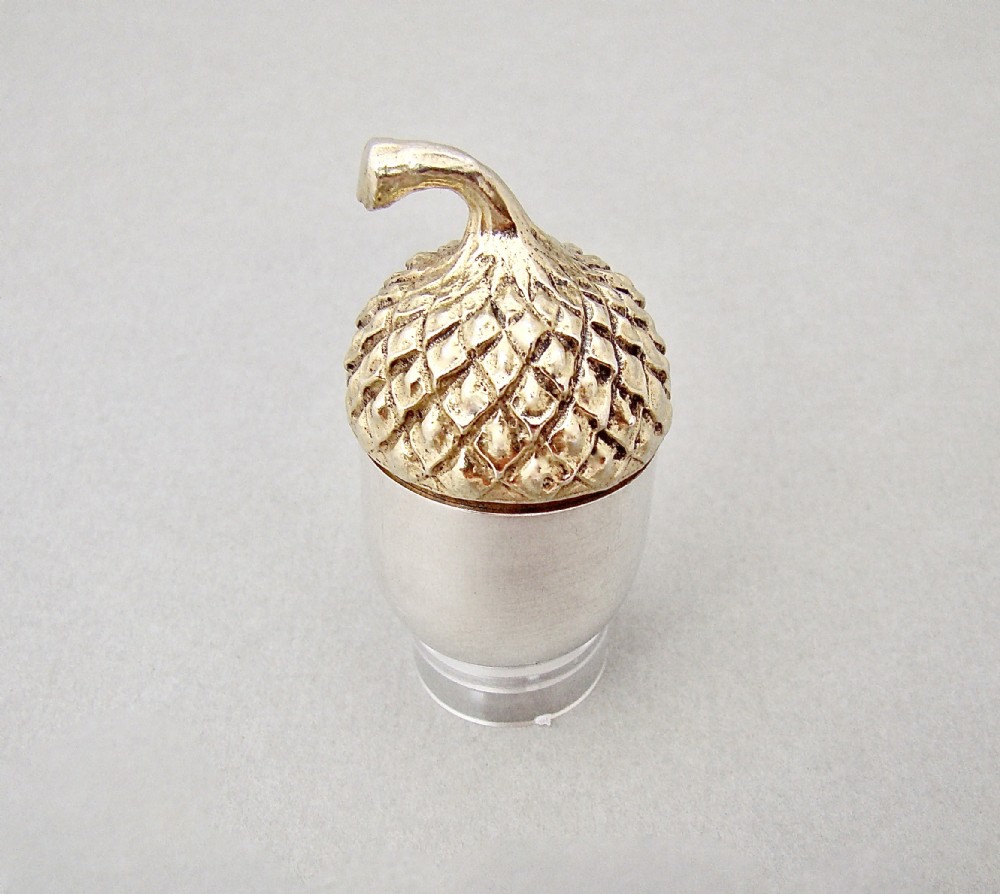 rare tiffany sterling silver silver gilt acorn thimble holder circa 1910