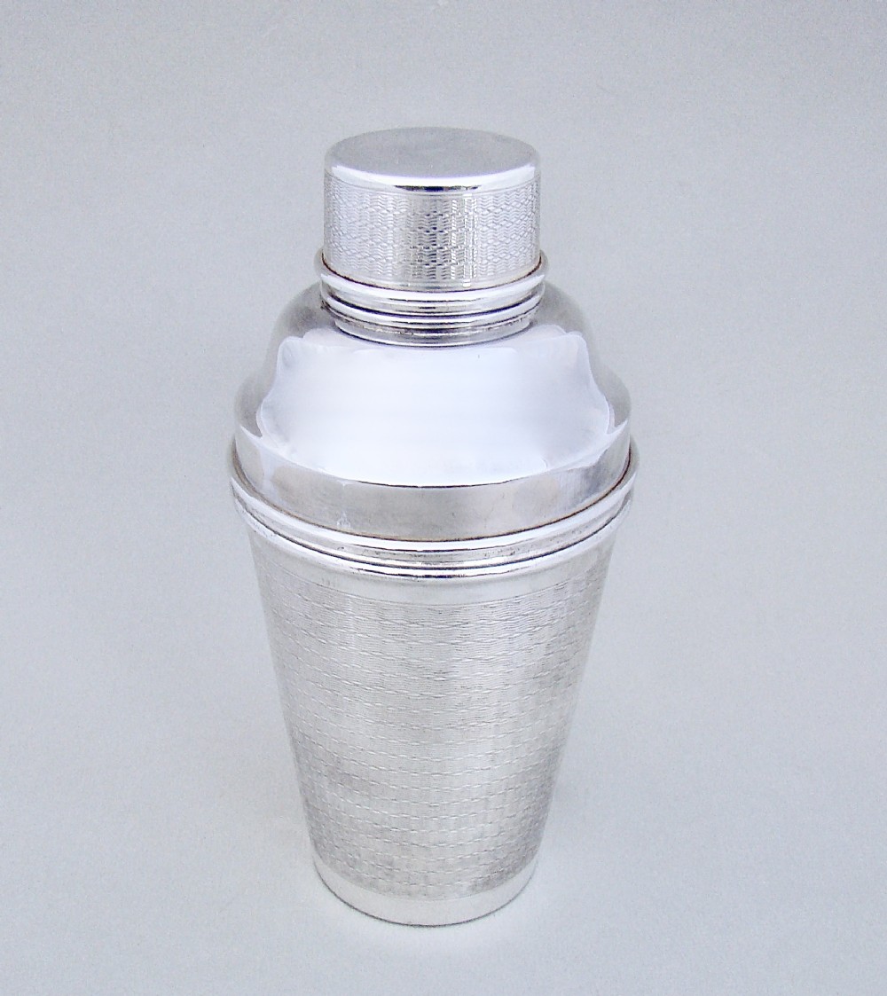 art deco silver plated cocktail shaker circa 1930