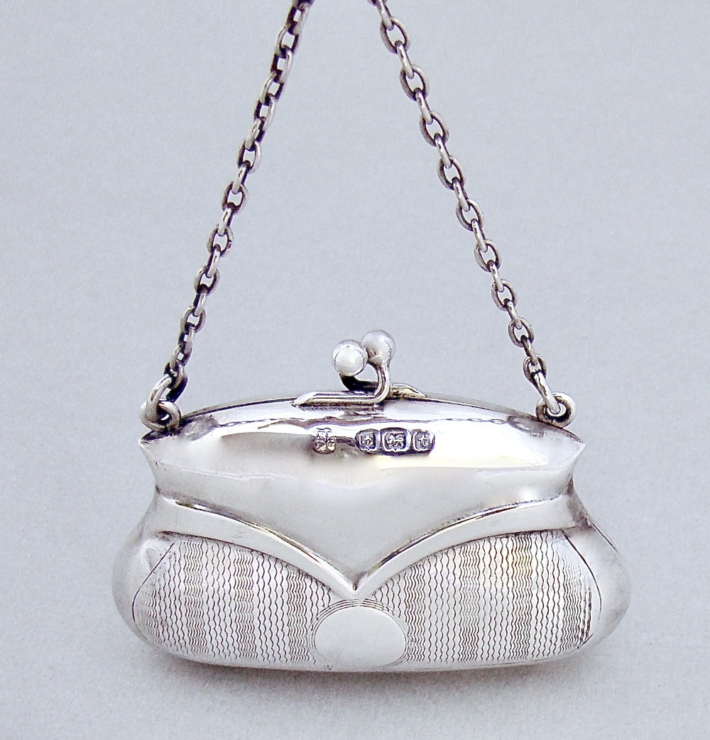 delightful george v silver cocktail purse by the boots company birmingham 1918