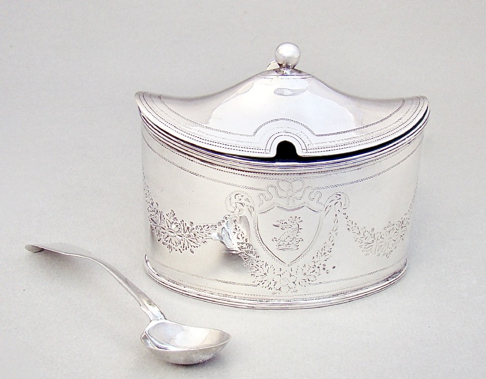 exquisite georgian silver mustard pot by alexander field london 1795