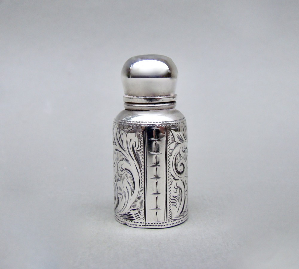 small and exquisite victorian silver cased scent bottle birmingham 1900