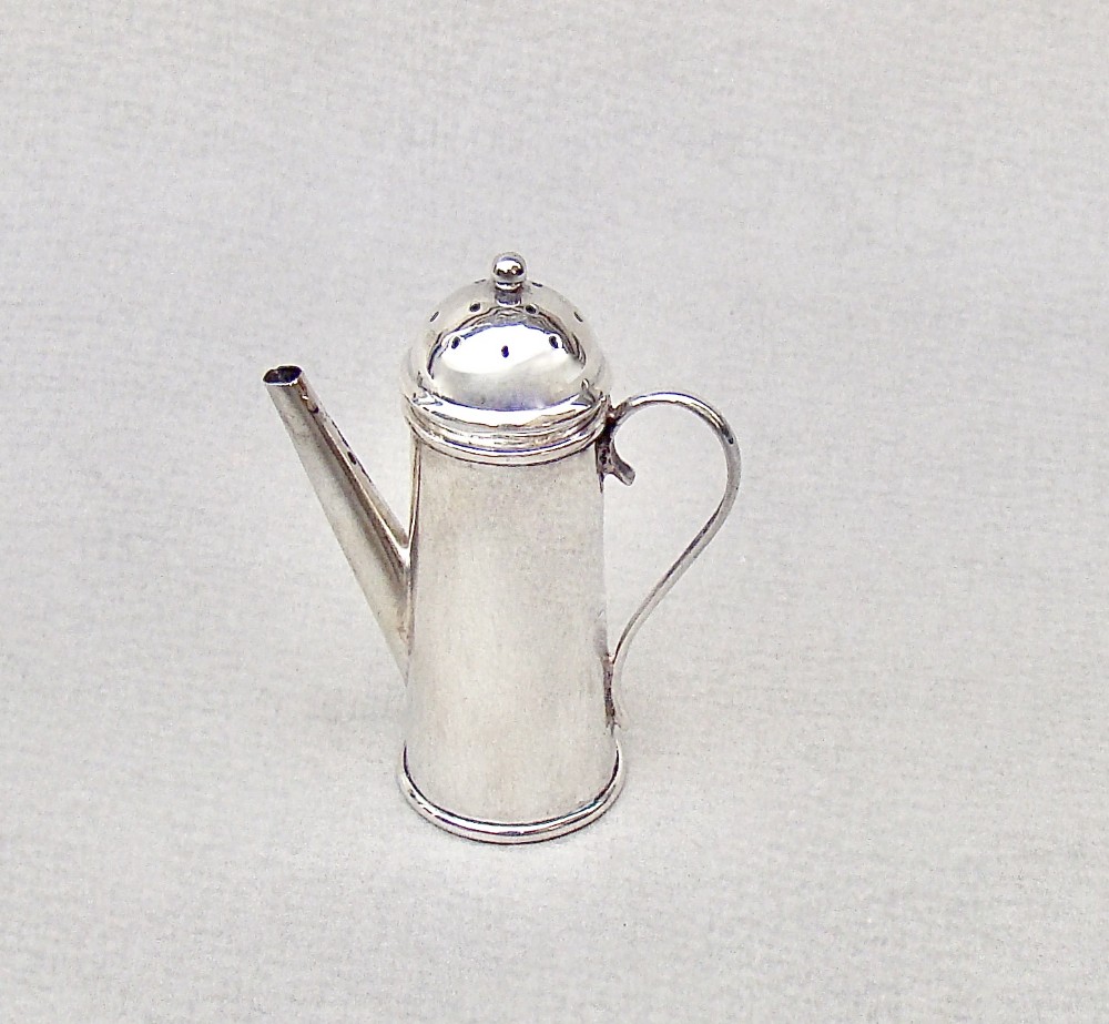 edwardian silver miniature coffee pot by william vale birmingham 1901