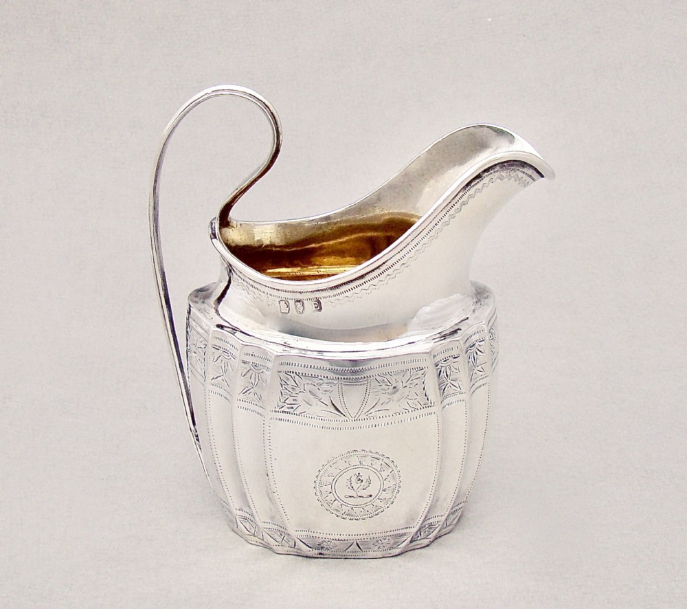 georgian irish silver cream jug dublin 1801