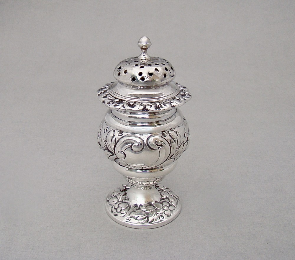 georgian silver pounce pot by william fountain london 1805