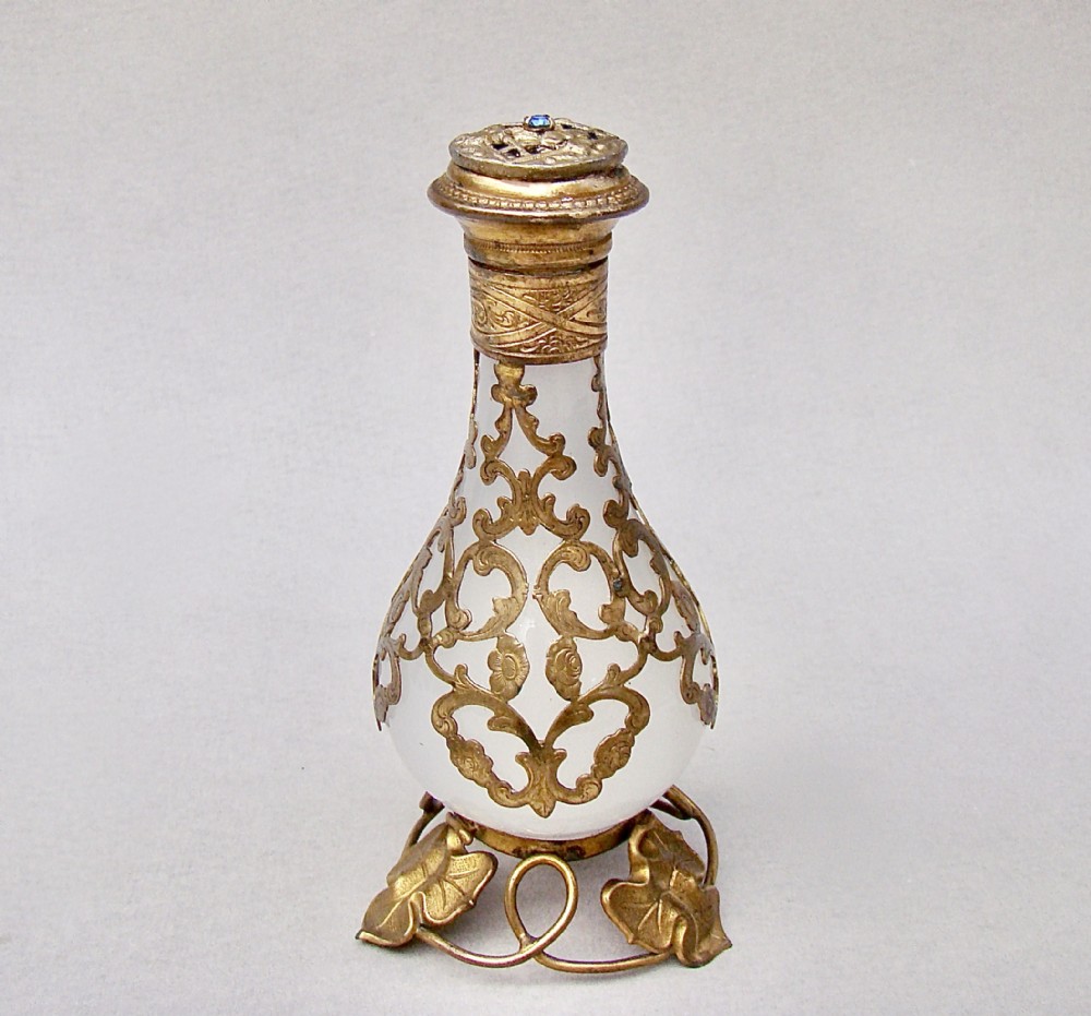 fabulous 19th c french palais royal opaline glass scent bottle circa 1880