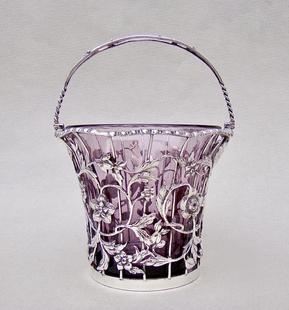 fabulous edwardian silver wirework basket by william comyns london 1909