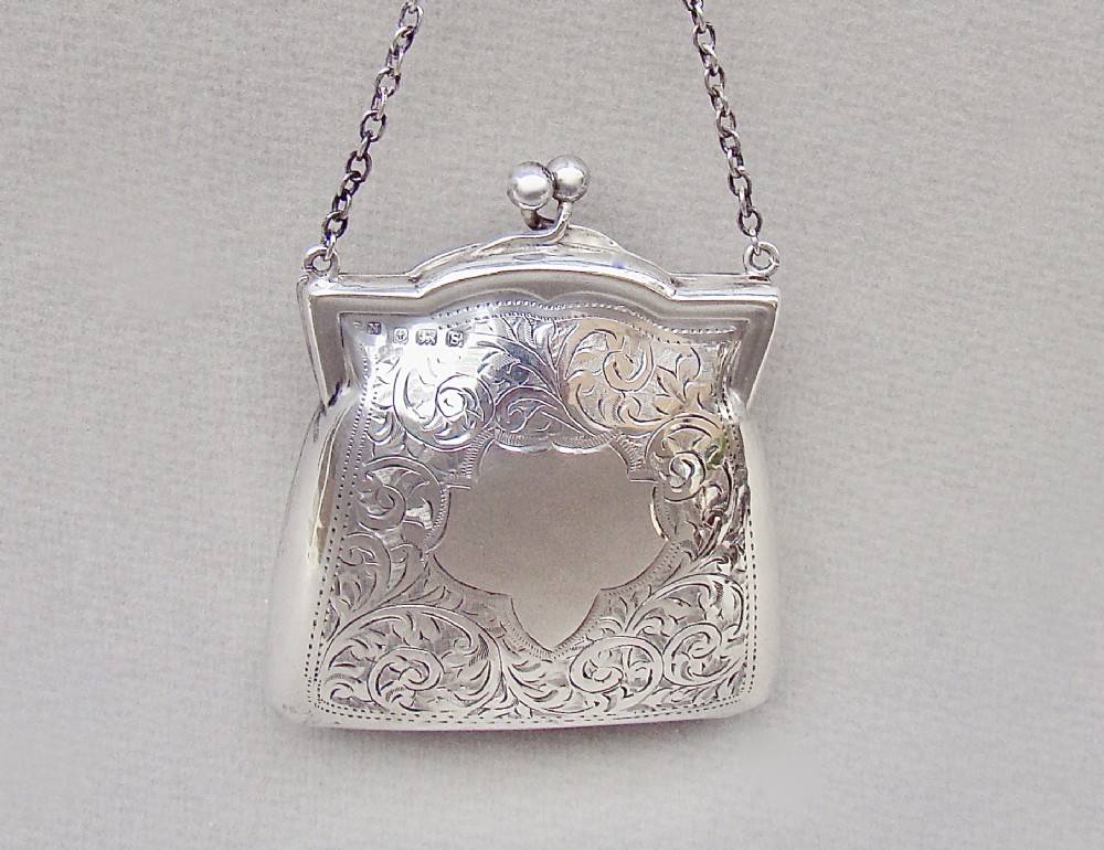 delightful george v silver cocktail purse by g norman birmingham 1917