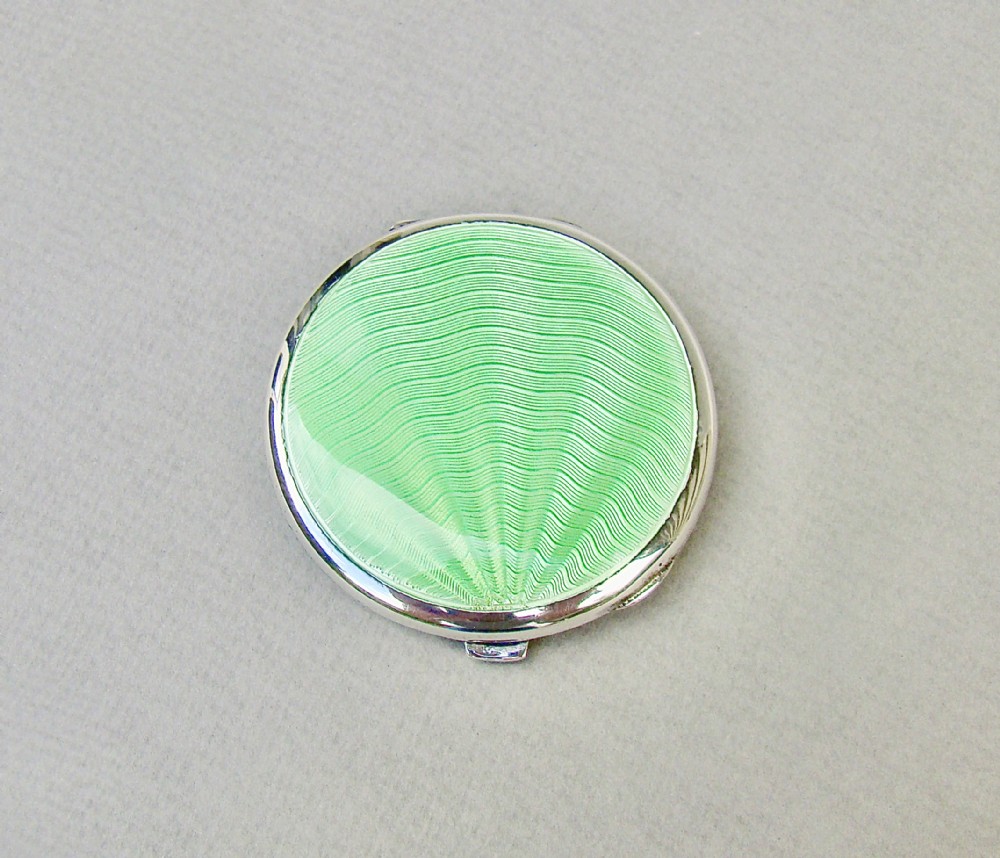 stunning art deco silver guilloche enamel compact by joseph gloster birmingham 1933