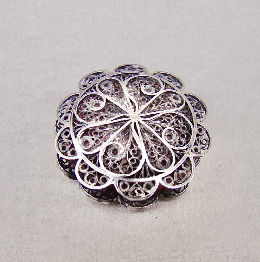 rare georgian silver filigree wheel pin cushion circa 1790