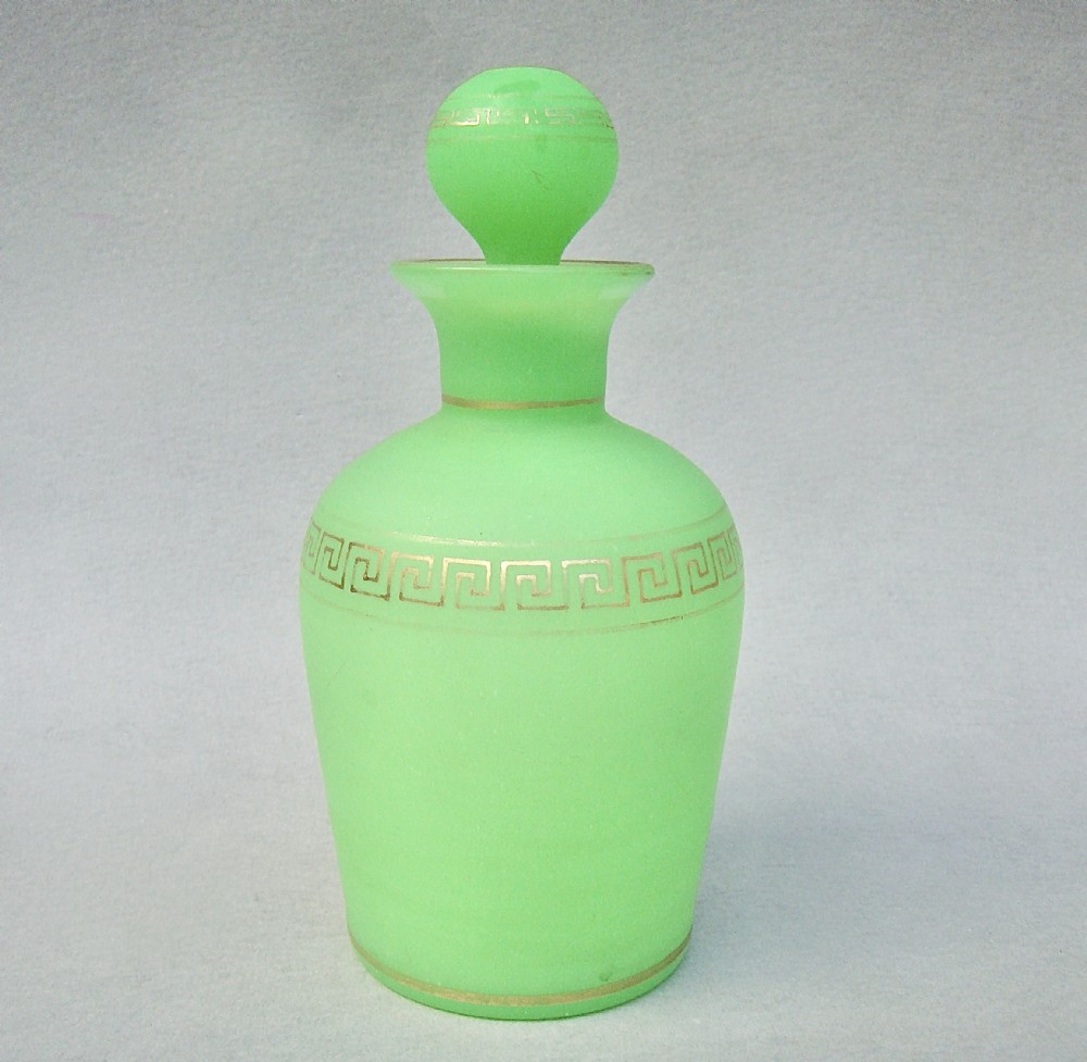 rare french uranium opaline gilt glass scent bottle circa 1880