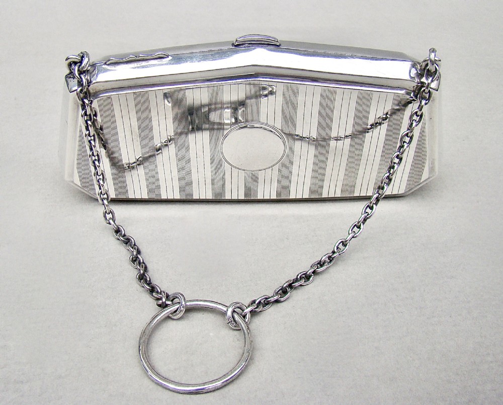 george v silver cocktail purse by shepheard co birmingham 1913