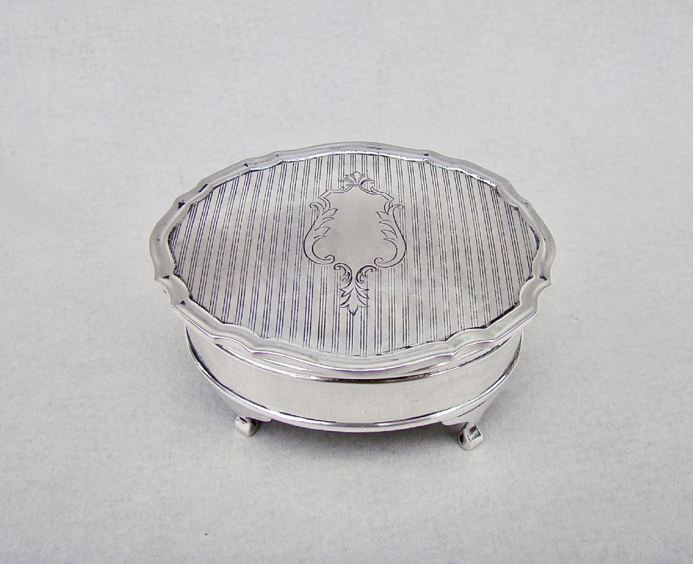 art deco silver jewellery box by the adie brothers birmingham 1924