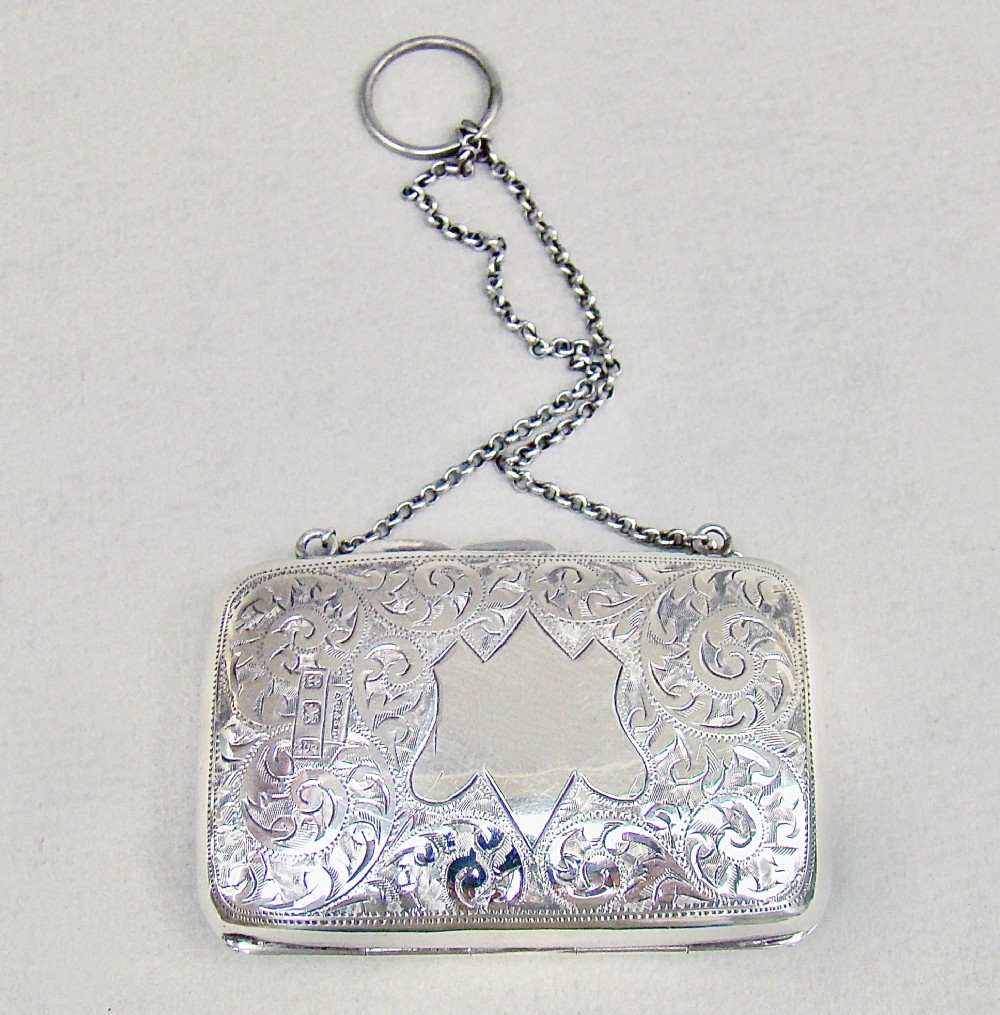 exquisite edwardian silver purse by s blanckensee sons birmingham 1906