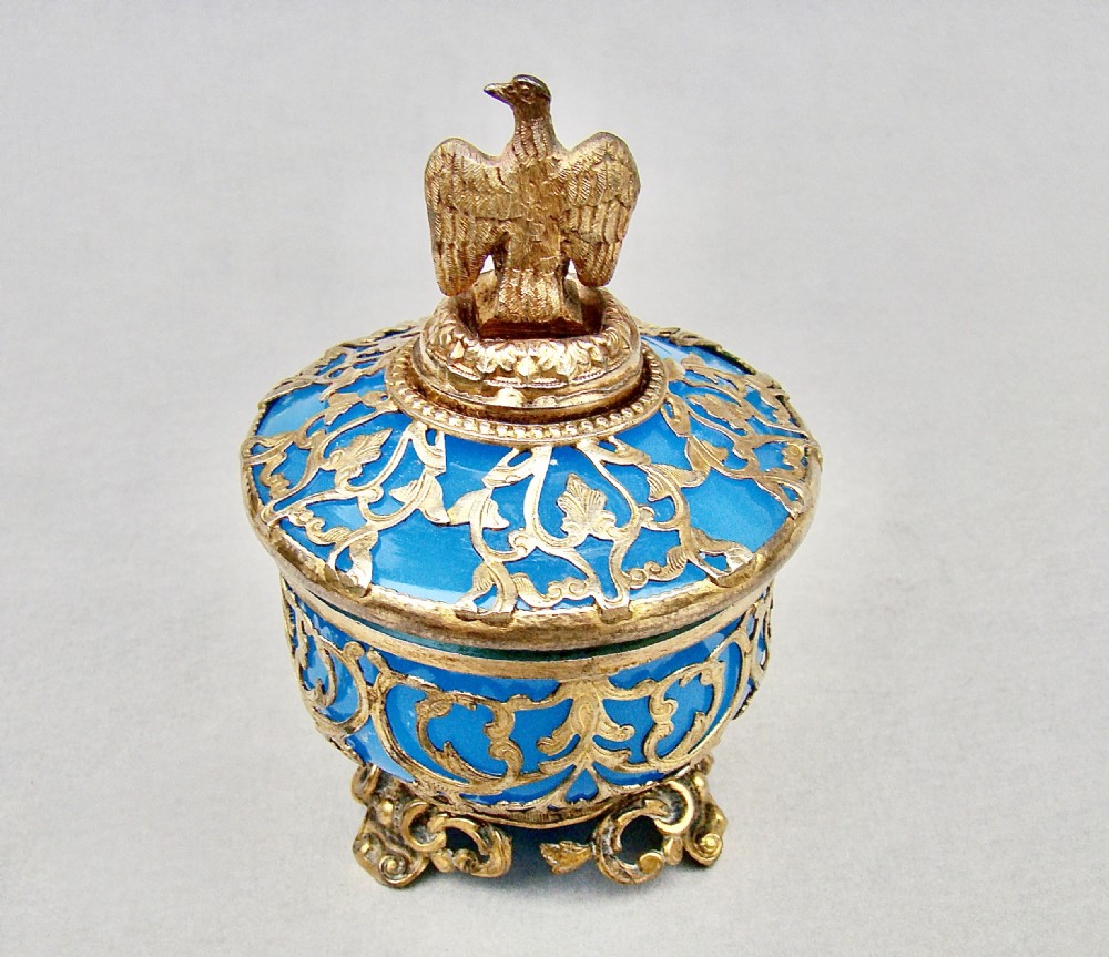 fabulous french napoleon iii palais royal opaline glass casket circa 1860