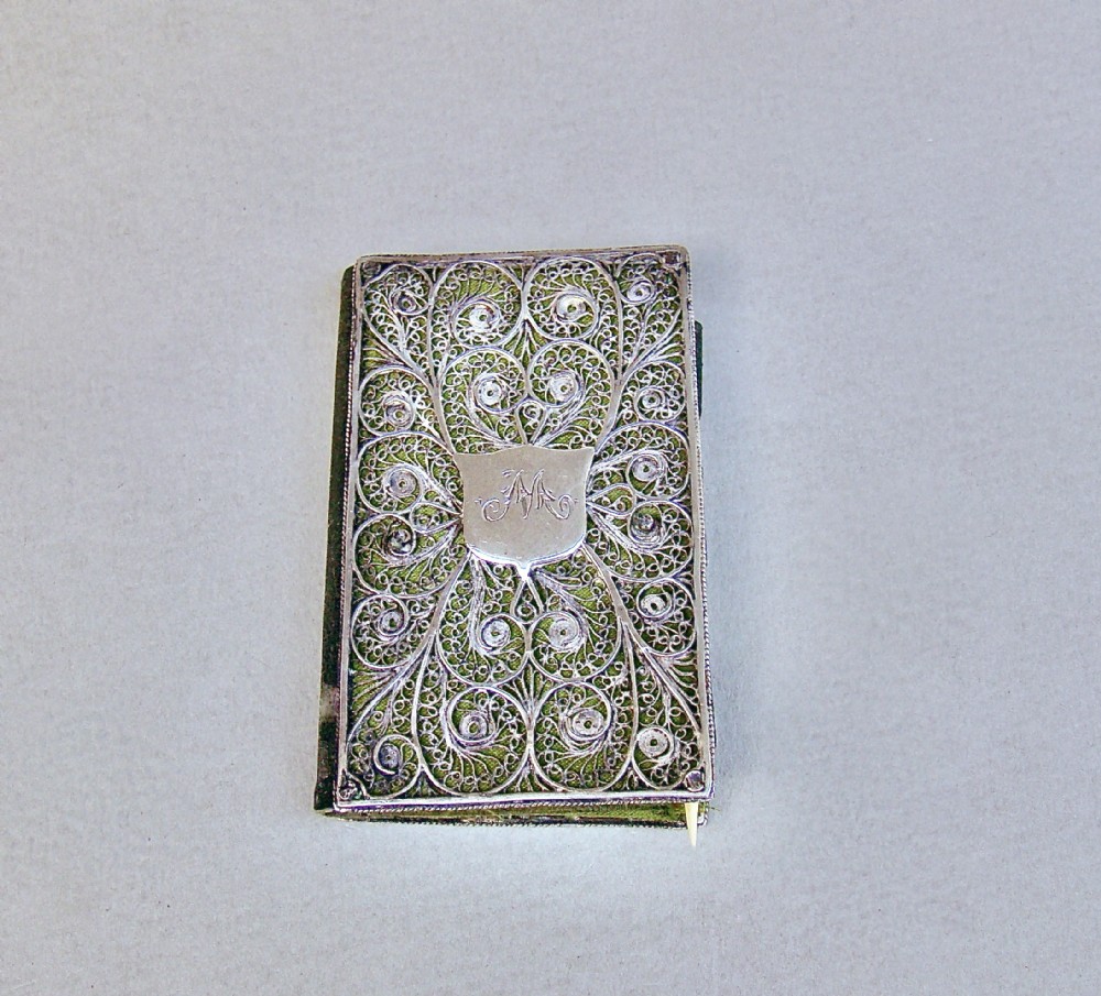 rare georgian silver filigree needle book circa 1795