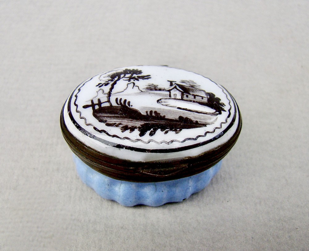 unusual georgian bilston enamel patch box circa 1780