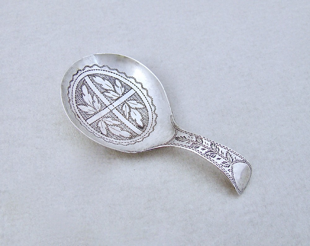 georgian silver caddy spoon by joseph willmore birmingham 1809