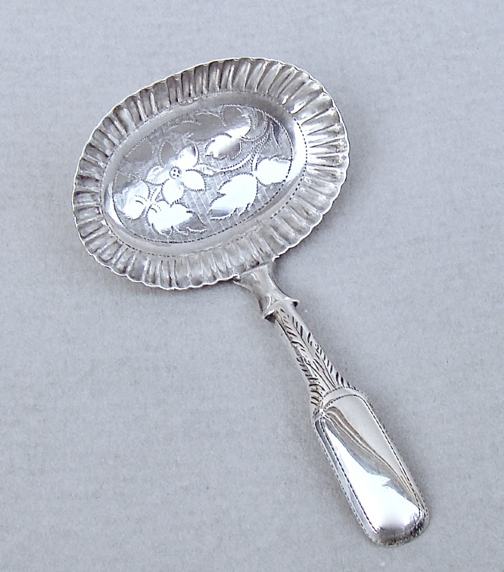 delightful georgian silver caddy spoon by joseph taylor birmingham 1815