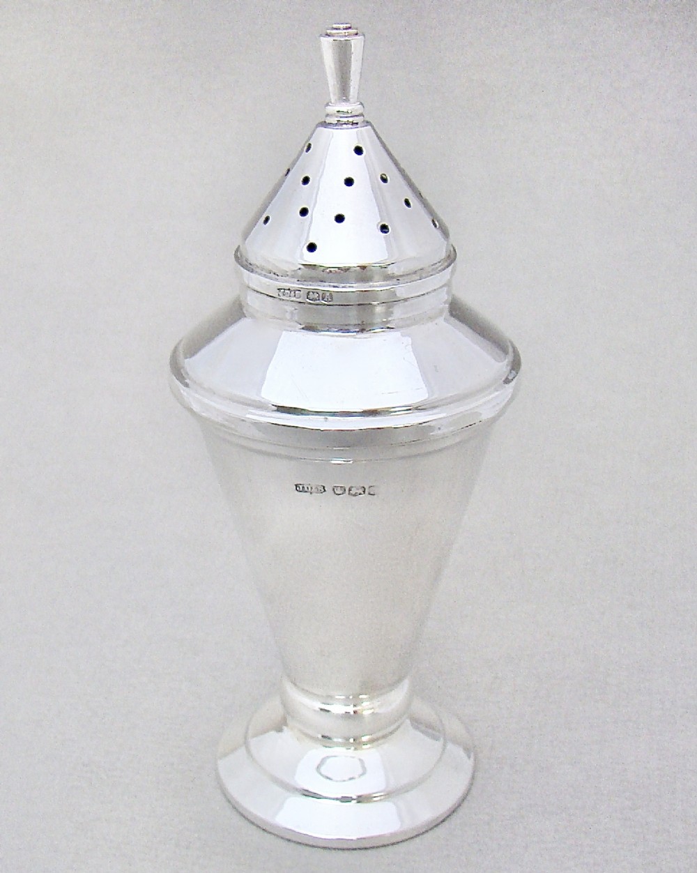 elegant art deco silver sugar caster by james dixon sons sheffield 1940
