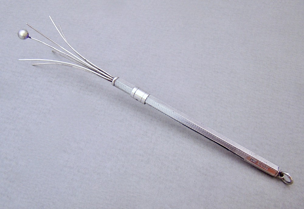 midcentury sterling silver cocktail swizzle stick by rose son birmingham 1958