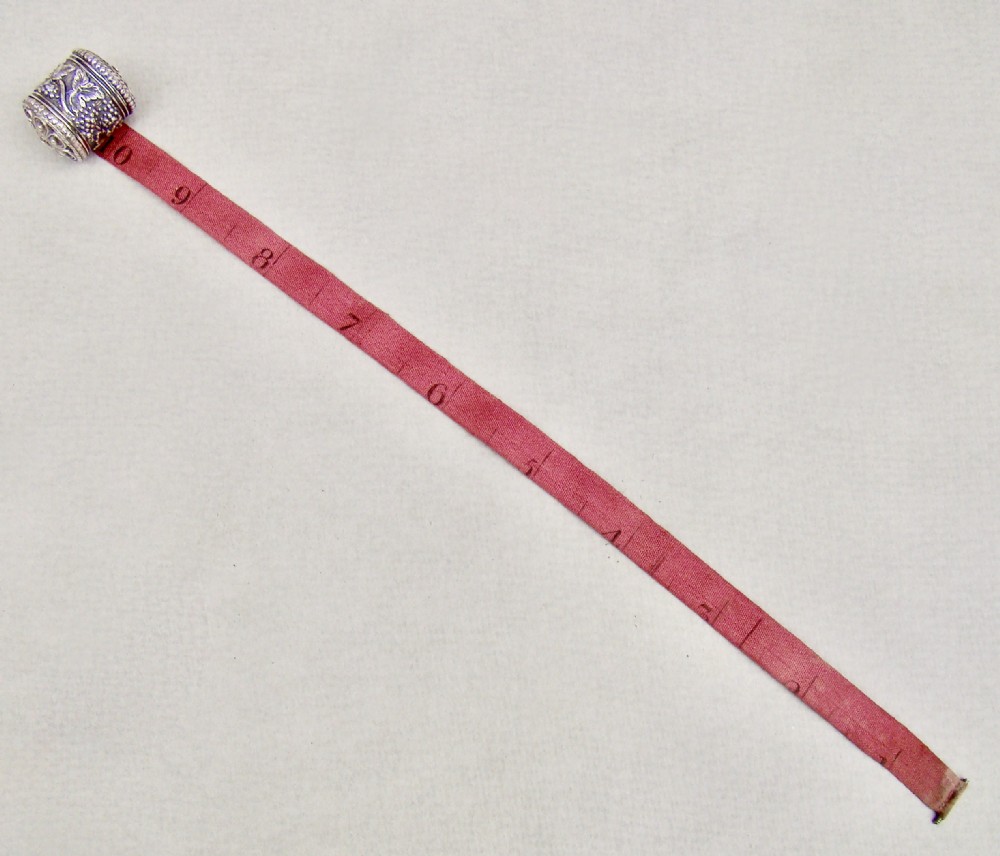 delightful georgian silver drumshaped tape measure circa 1820