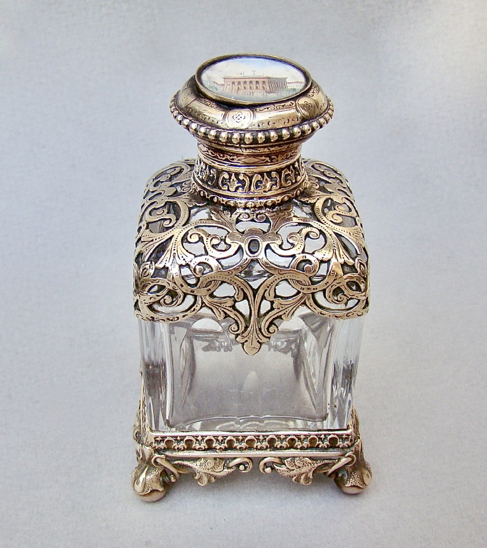 fabulous french palais royal grand tour ormulu cut glass scent bottle circa 1870