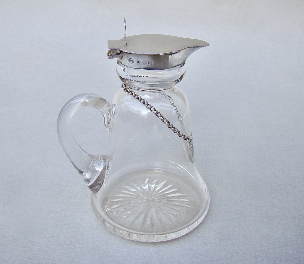 hukin heath silver mounted whisky tot birmingham 1914