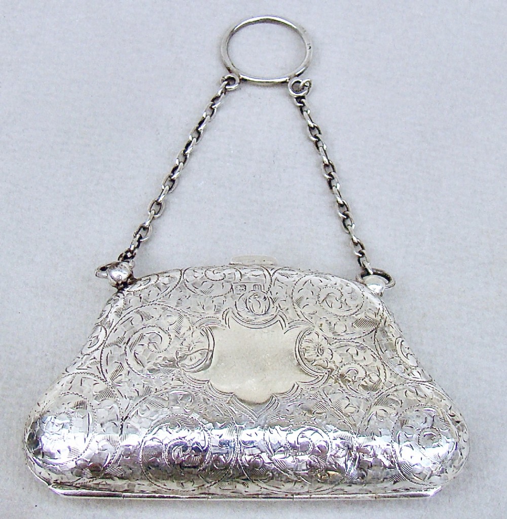 exquisite george v silver purse by samuel m levi birmingham 1910